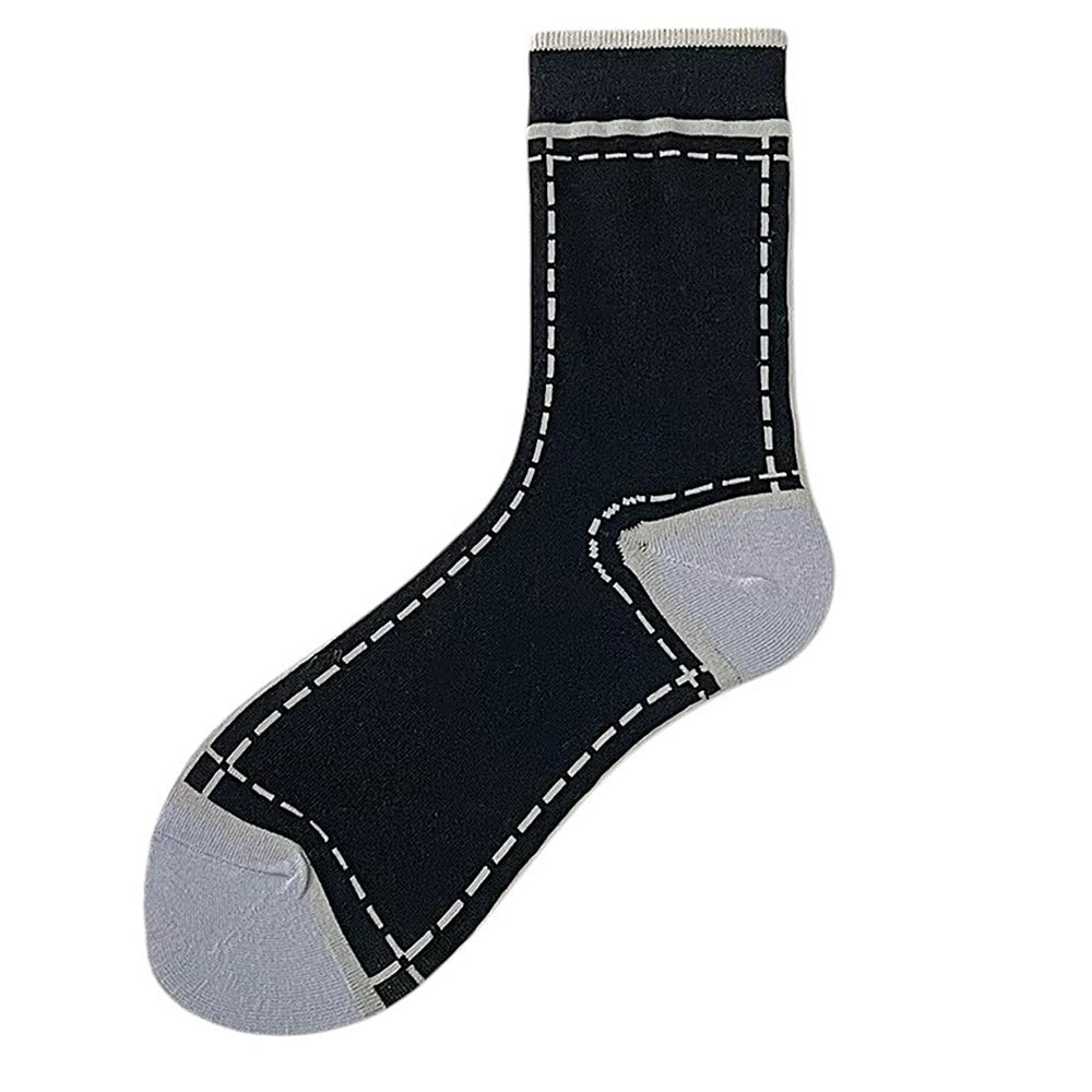 COLORFUL ANKLE SOCKS WITH CONTRASTING TRIM SET OF 3