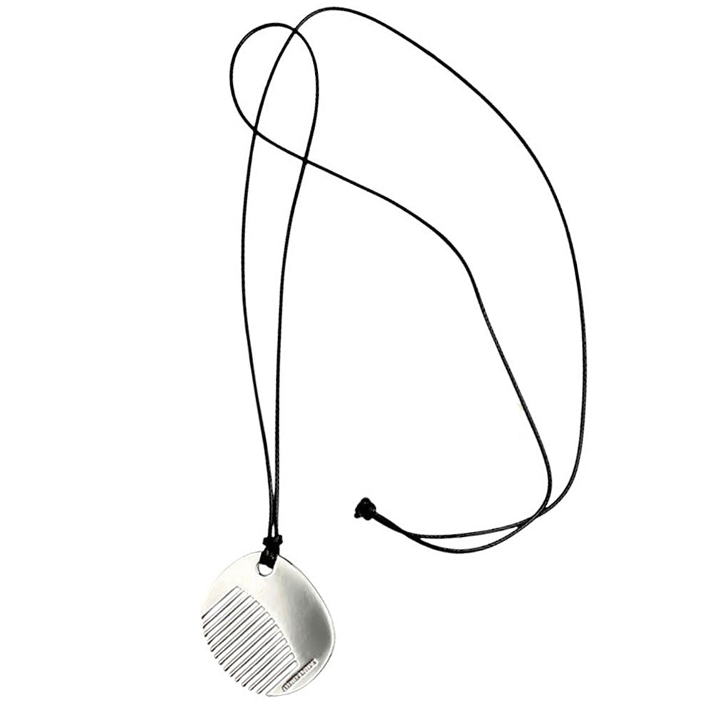 COMB CHARM PENDANT NECKLACE EDGY ACCESSORY