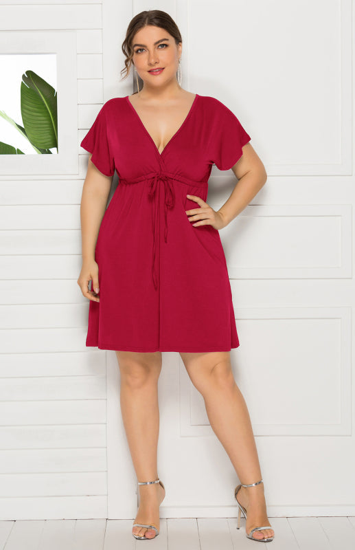 Comfortable High Elasticity Solid Leisure Maternity Dress for Spring-Summer - Red / M