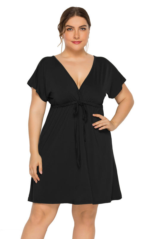Comfortable High Elasticity Solid Leisure Maternity Dress for Spring-Summer - Black / M