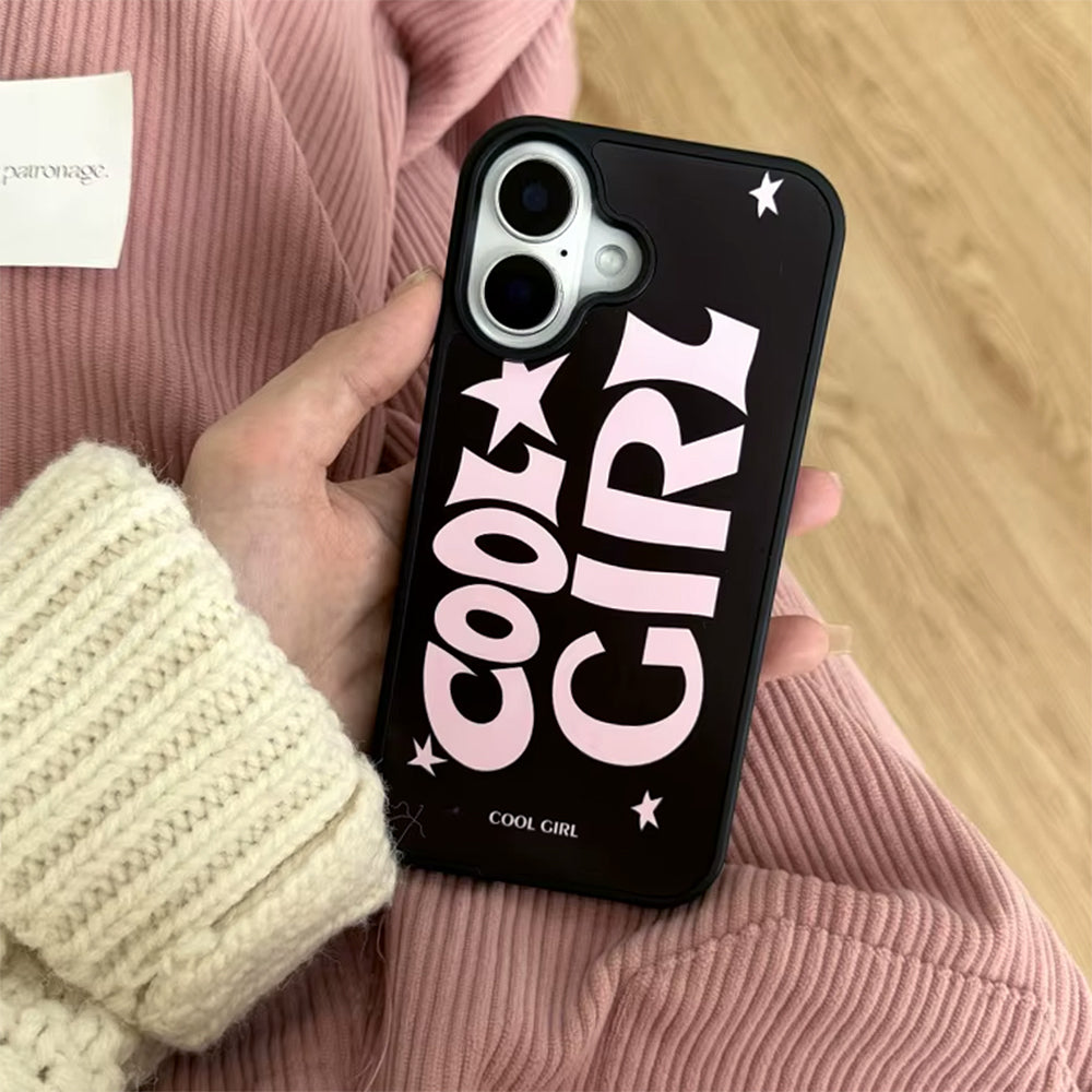 COOL GIRL AESTHETIC IPHONE CASE BLACK
