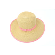 Coral Braided Straw C.C Hat