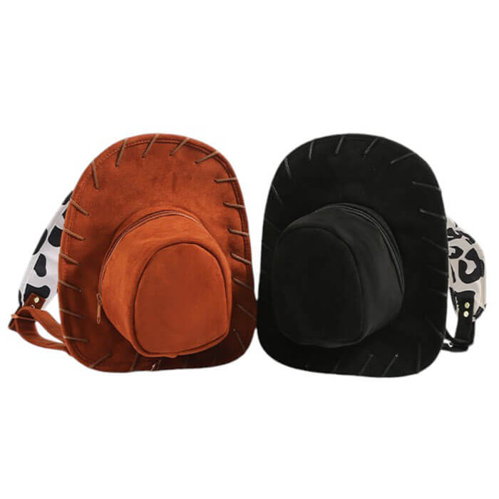 COWBOY HAT BACKPACK COWGIRL AESTHETIC VEGAN SUEDE BAG