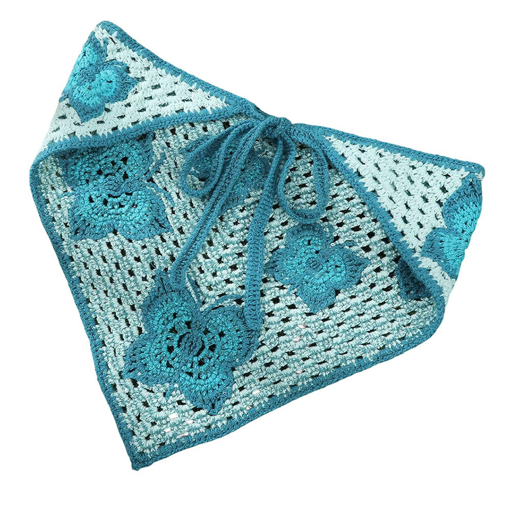 CROCHETED BONNET ENCHANTED WINGS BUTTERFLY BANDANA