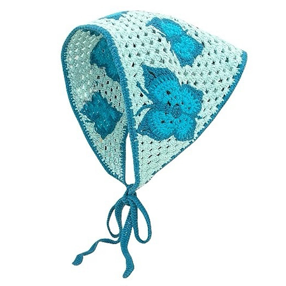 CROCHETED BONNET ENCHANTED WINGS BUTTERFLY BANDANA