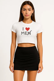 CROP TOP "I Love Me" AND MINI SKIRT SET OUTFIT
