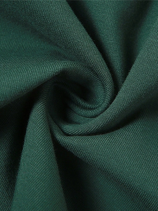 CROPPED GREEN T-SHIRT MILANO SLIM FIT ROUND NECK