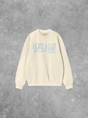 Underground Original Design: Cry A Lot But I'm Productive Boxy Cotton Sweatshirt