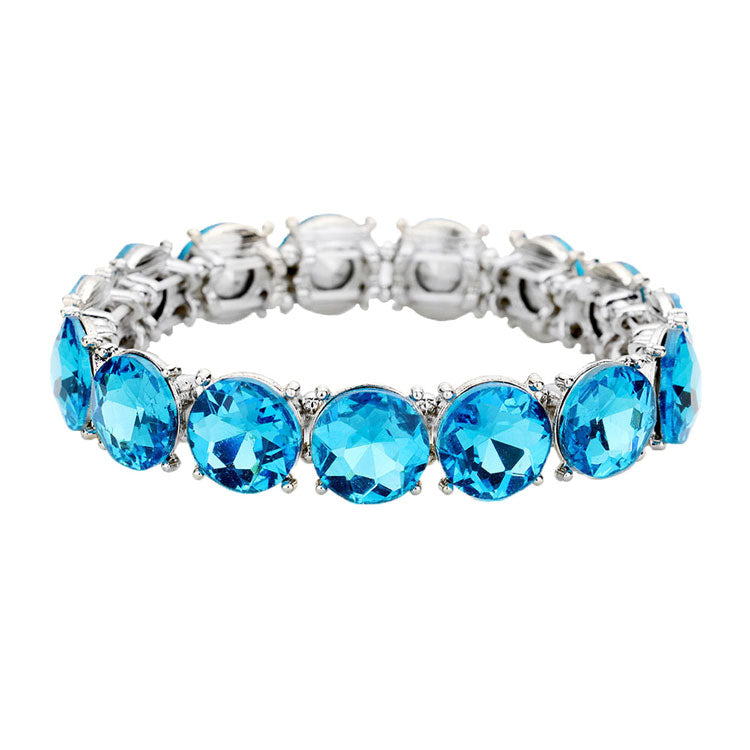 Women's Crystal Round Stretch Evening Bracelet
