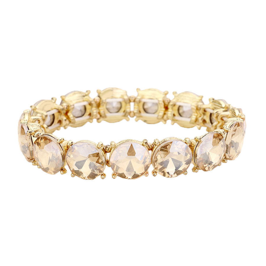Women's Crystal Round Stretch Evening Bracelet