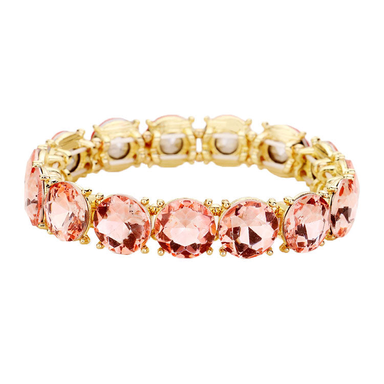 Women's Crystal Round Stretch Evening Bracelet