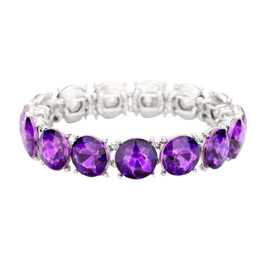 Women's Crystal Round Stretch Evening Bracelet