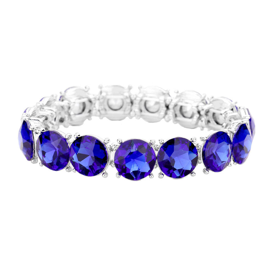 Women's Crystal Round Stretch Evening Bracelet
