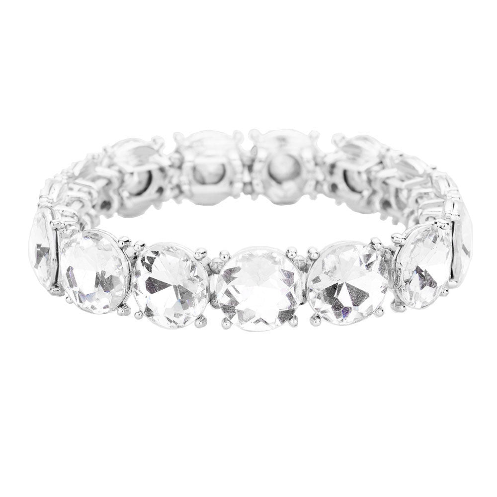 Women's Crystal Round Stretch Evening Bracelet
