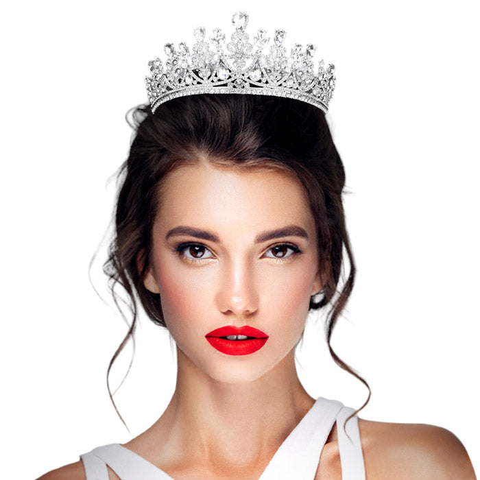 Teardrop Stone Accented Princess Tiara