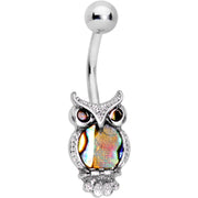 Iridescent Night Owl Belly Ring