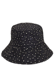 DAISY PATTERN EMBROIDERED BUCKET HAT
