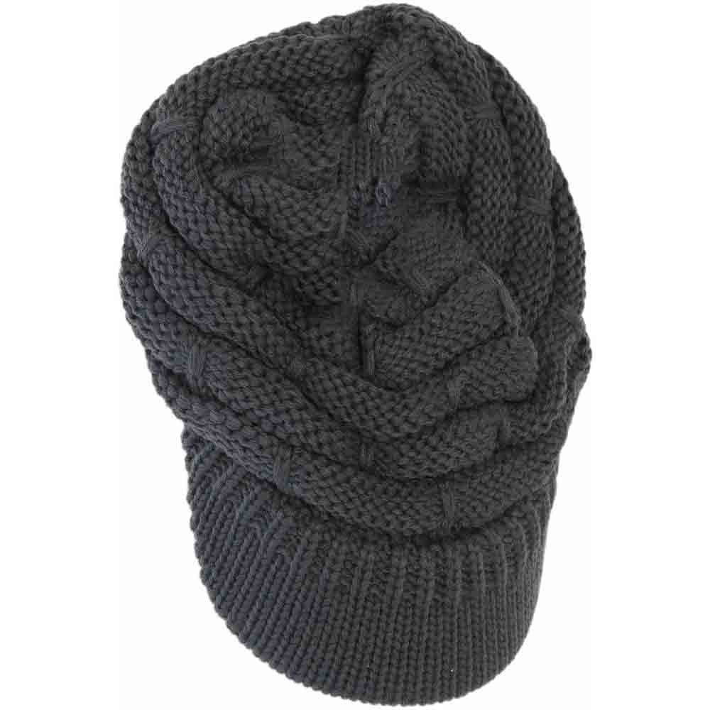 Ribbed Knit C.C Hat with Brim