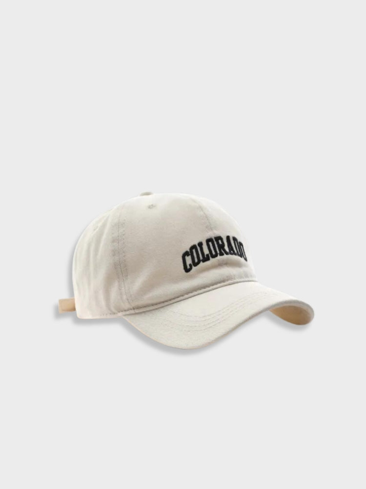 DARK BLUE BASEBALL CAP WITH EMBROIDERED LOGO - STAY COOL COLORADO CAP