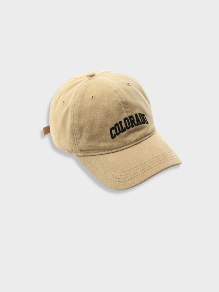 DARK BLUE BASEBALL CAP WITH EMBROIDERED LOGO - STAY COOL COLORADO CAP
