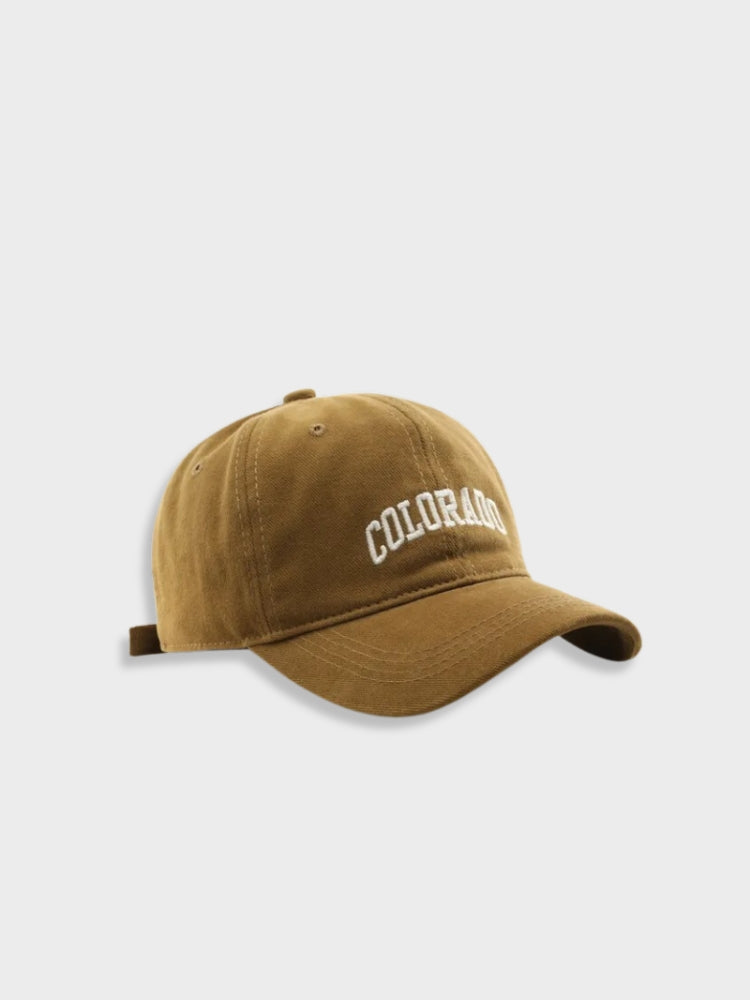 DARK BLUE BASEBALL CAP WITH EMBROIDERED LOGO - STAY COOL COLORADO CAP