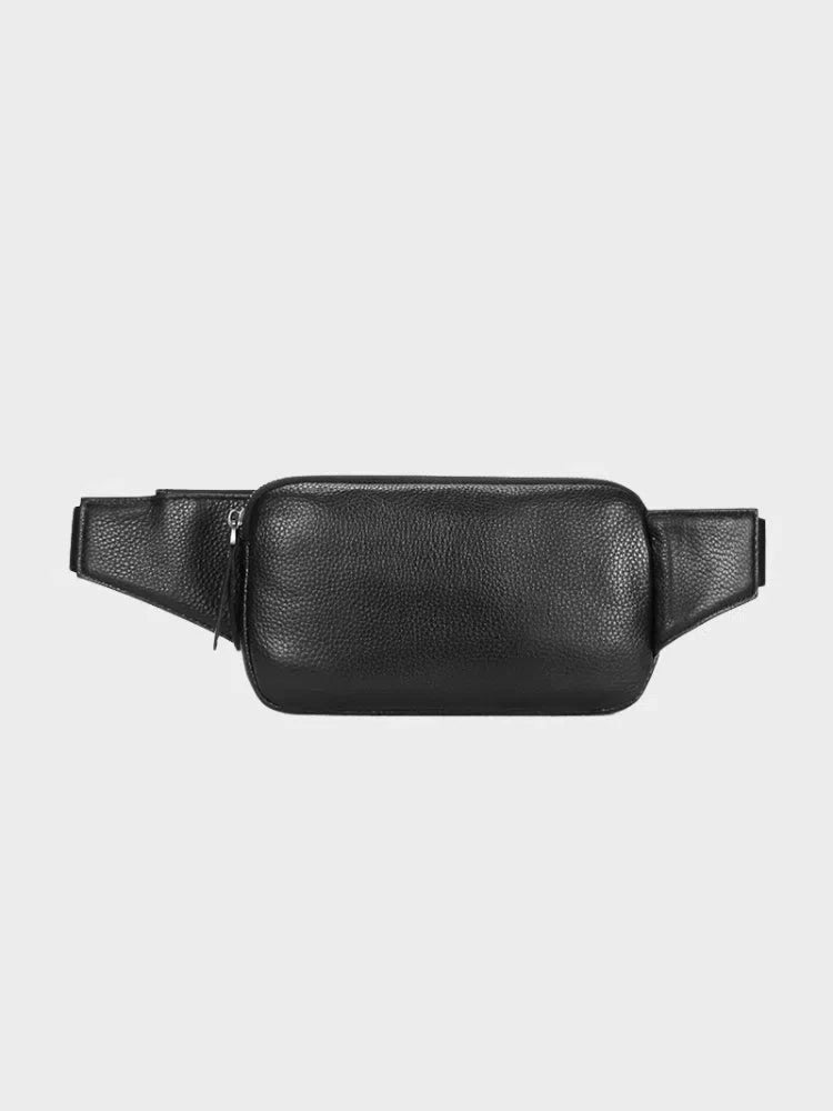 BLACK LEATHER SLING BAG FOR N'IMPORTE QUELLE TENUE