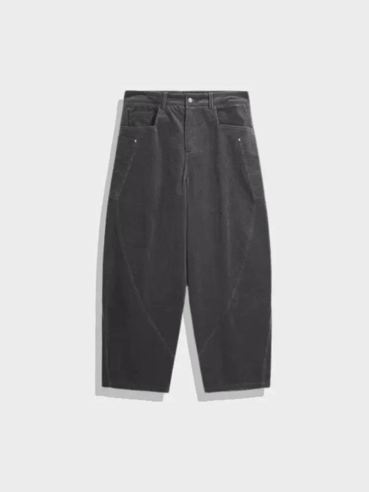 WIDE-LEGGED CORDUROY PANTS - DECARBA OVERSIZED CORDUROY