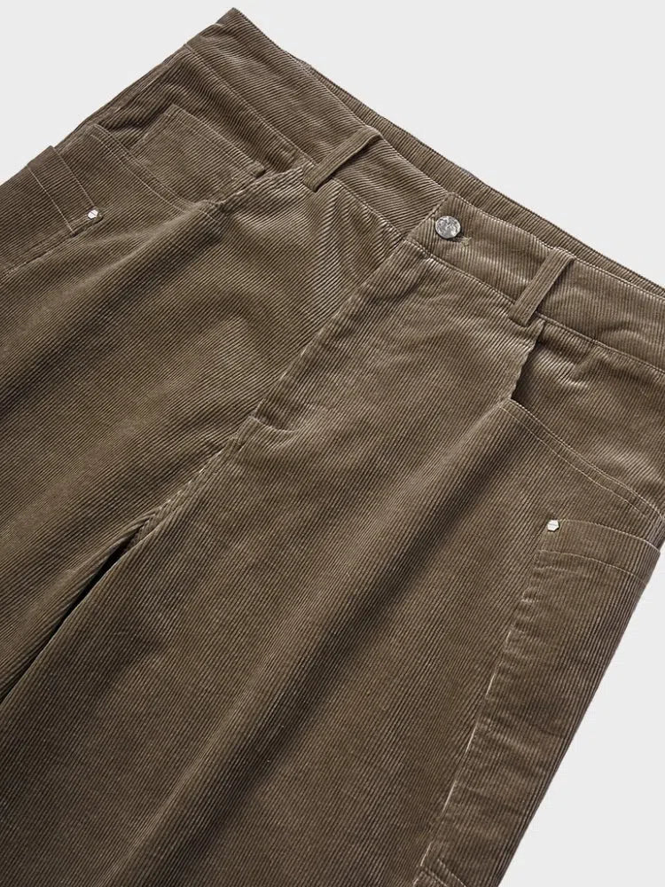 WIDE-LEGGED CORDUROY PANTS - DECARBA OVERSIZED CORDUROY