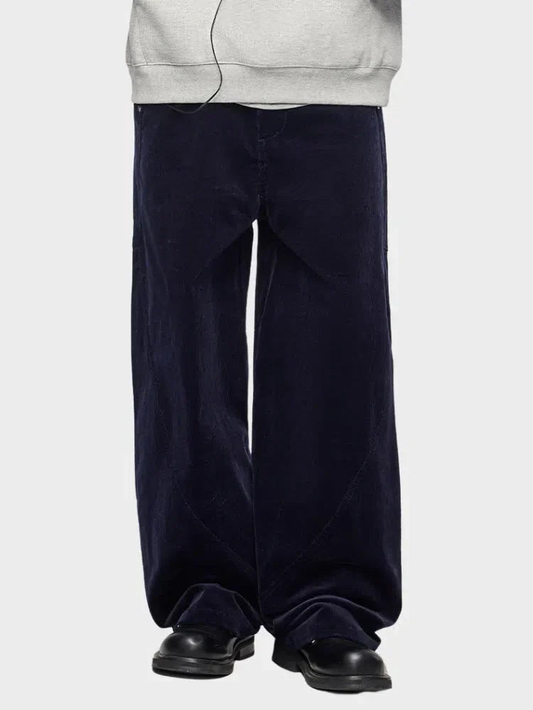 WIDE-LEGGED CORDUROY PANTS - DECARBA OVERSIZED CORDUROY