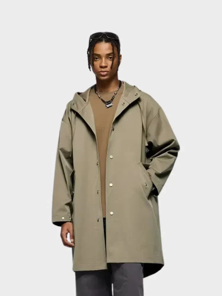 KHAKI HOODED PARKA COAT POUR UNE PROTECTION DANS VOTRE GARDE-ROBE