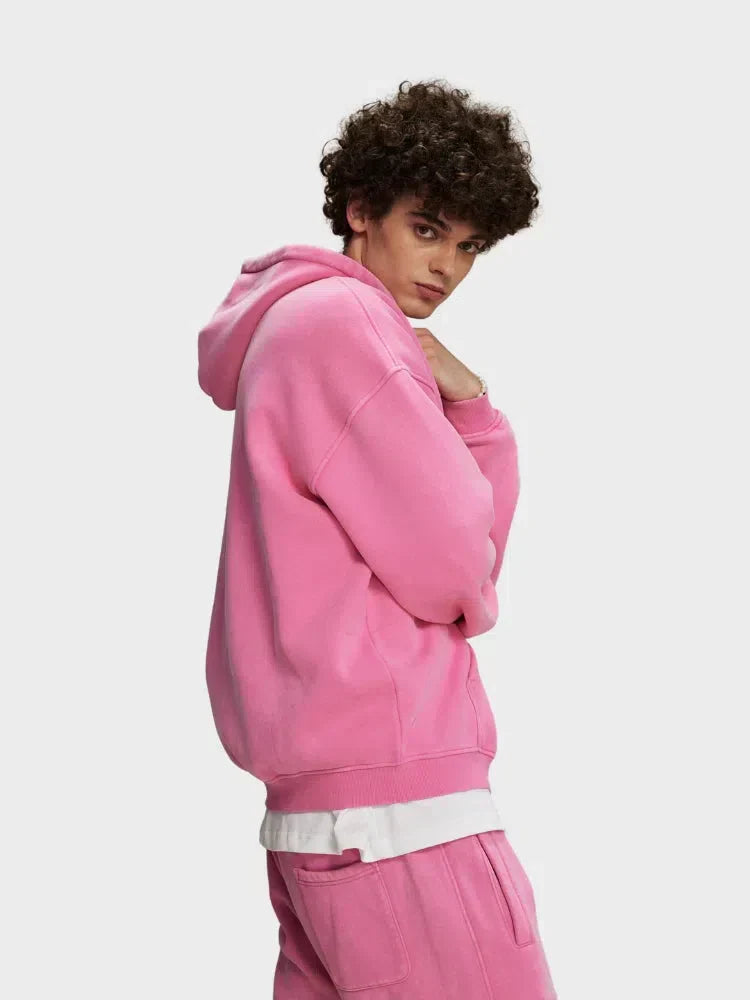 GREEN ZIP-UP HOODIE WITH FRONT POCKETS - SWEAT À CAPUCHE DÉCONTRACTÉ PARFAIT