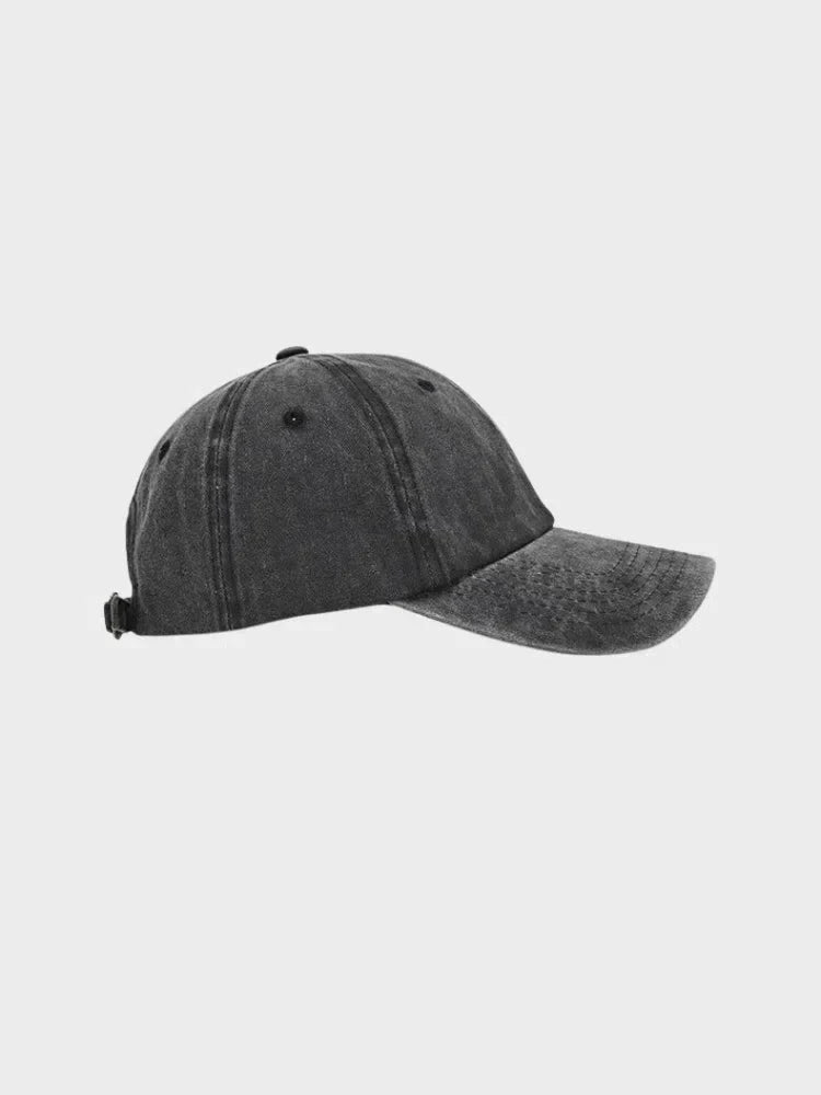 WASHED BLACK BASEBALL CAP FOR TOUTES LES TENUES