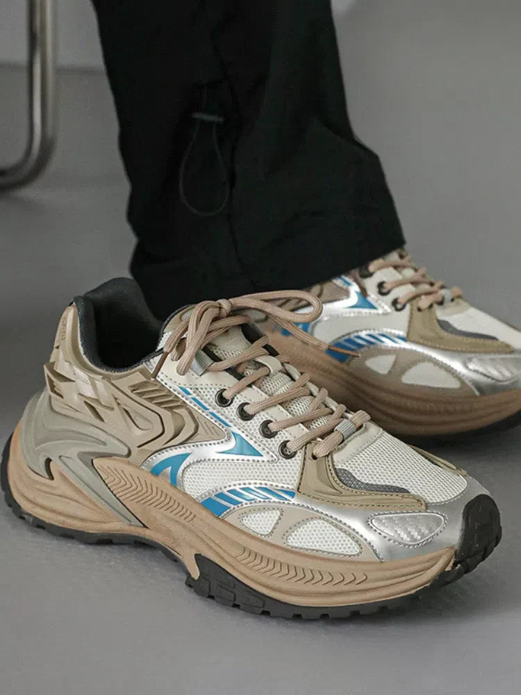 ATHLETIC SHOE BEIGE AND SILVER AMALDI RACE