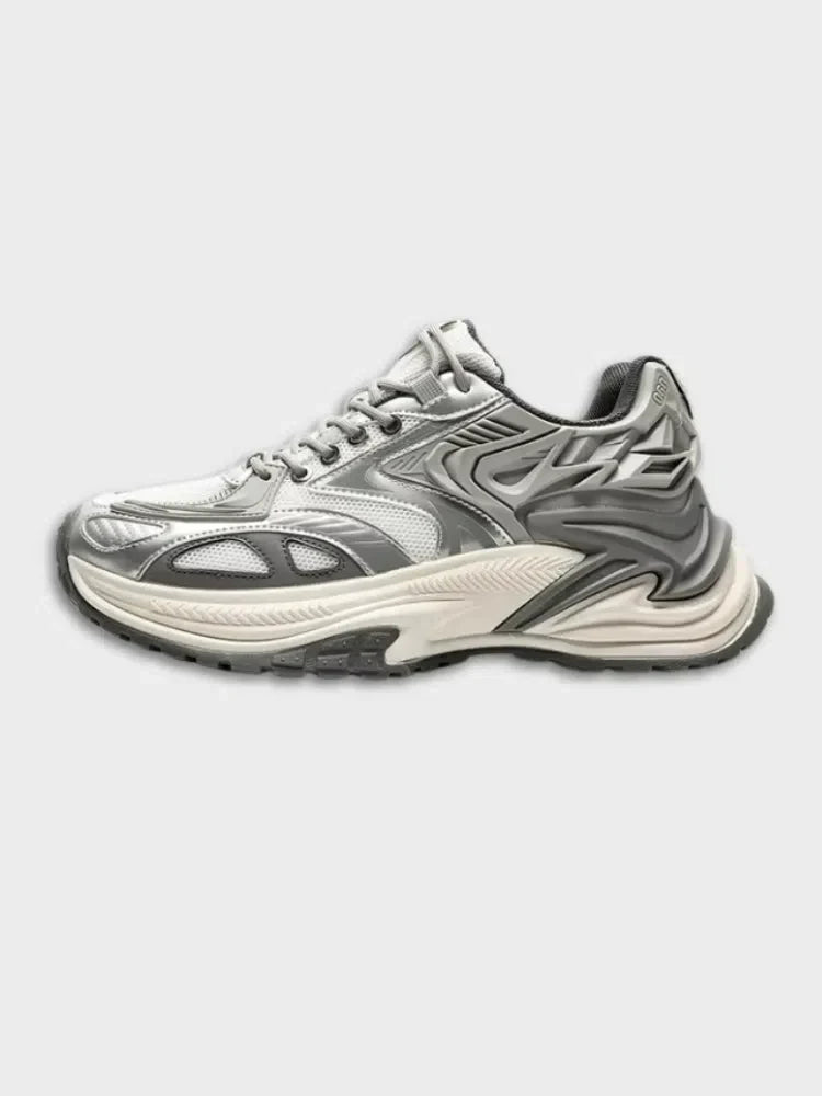 ATHLETIC SHOE BEIGE AND SILVER AMALDI RACE