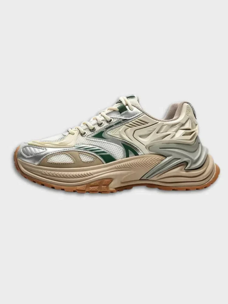 ATHLETIC SHOE BEIGE AND SILVER AMALDI RACE