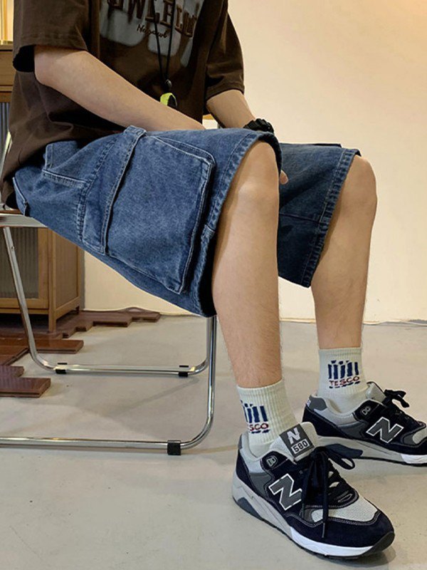 DENIM CARGO SHORTS - VERSATILE DENIM SHORTS FOR EVERYDAY WEAR