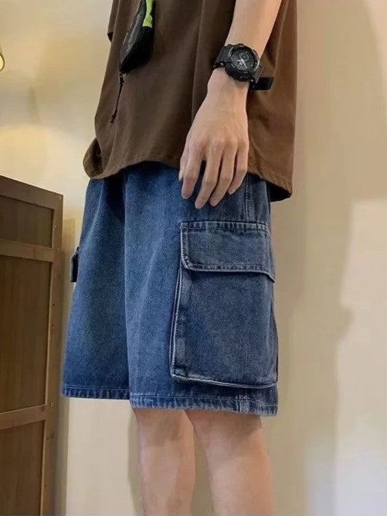 DENIM CARGO SHORTS - VERSATILE DENIM SHORTS FOR EVERYDAY WEAR