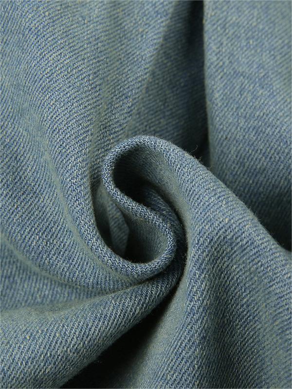 DENIM MINI DRESS WITH NARROW BELT ACCENTS FOR A STRAPLESS LOOK