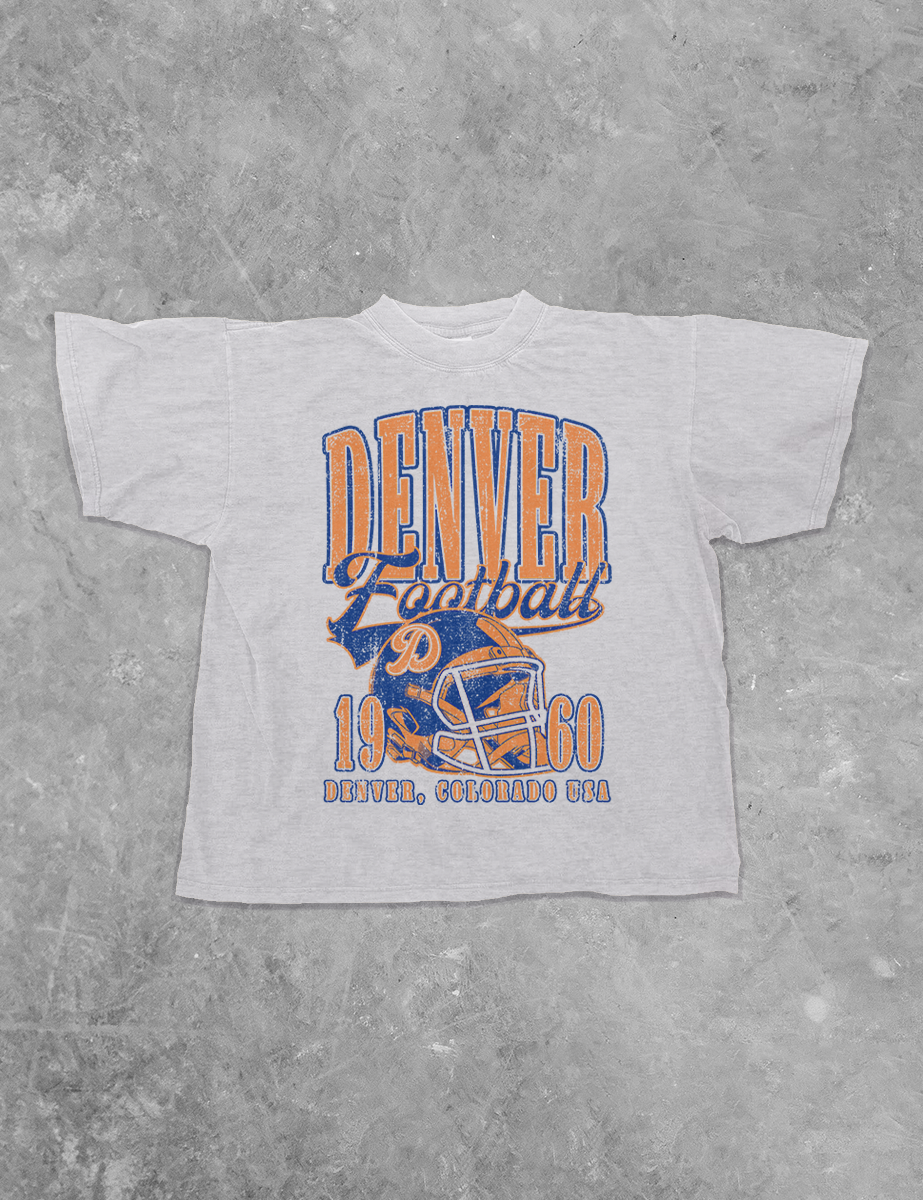 Underground Original Design: Denver Football, 90's Boxy Cotton TShirt