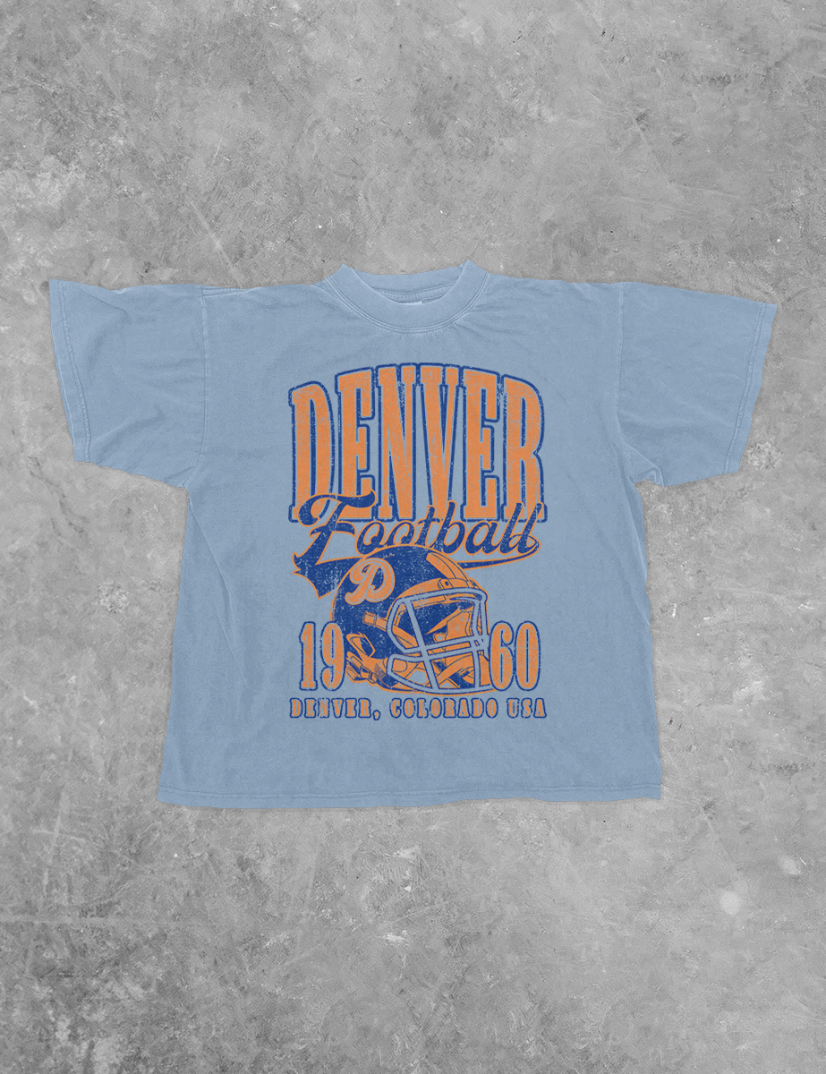 Underground Original Design: Denver Football, 90's Boxy Cotton TShirt