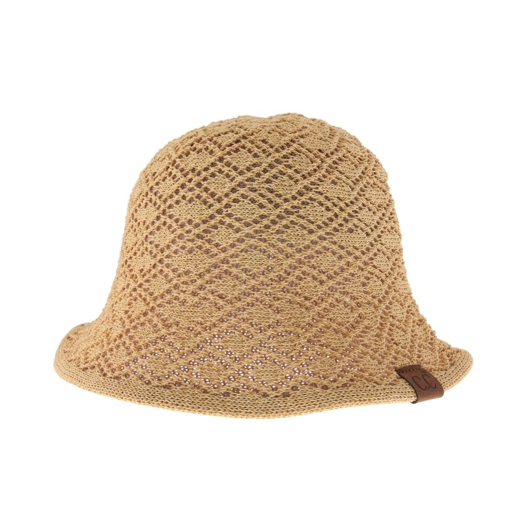 Diamond Lace Knitted Reversible C.C Cloche Bucket Hat