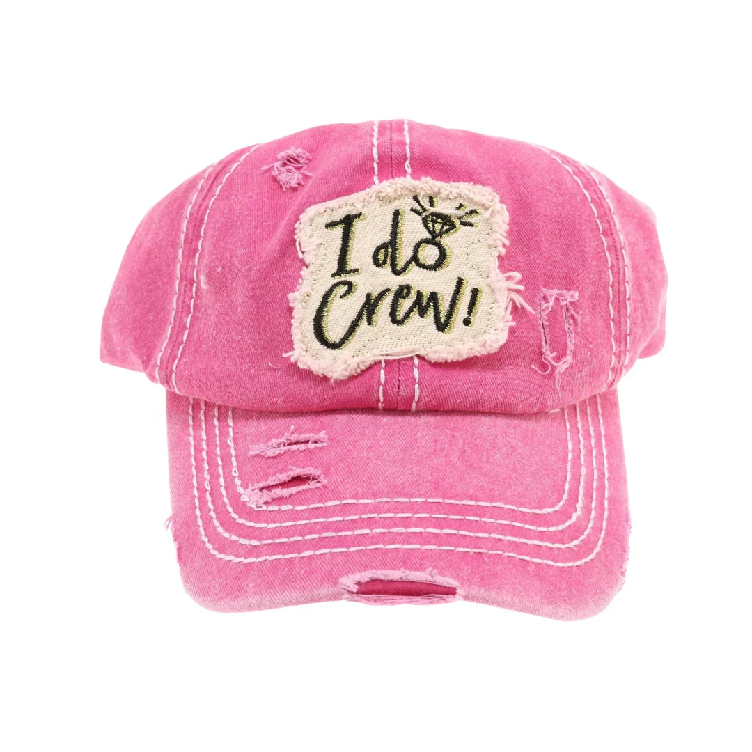 Distressed I Do Crew C.C Ball Cap