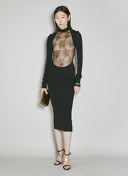Dolce & Gabbana Women Chantilly Lace Insert Jersey Dress