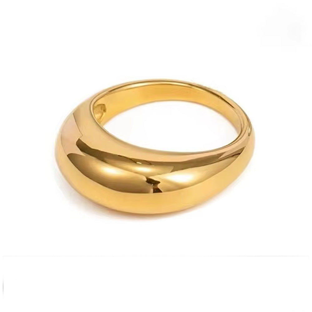 DOME RINGS SET MINIMALIST AESTHETIC COUPLE