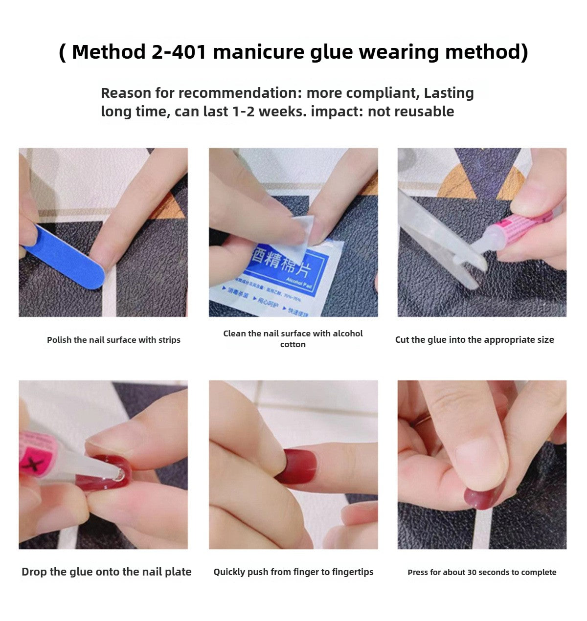 0991- Handmade press on nails fake nails removable