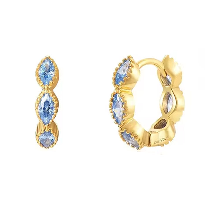 EARRINGS PRINCESS MOOD SILVER BLUE MOOD CRYSTAL EARRINGS