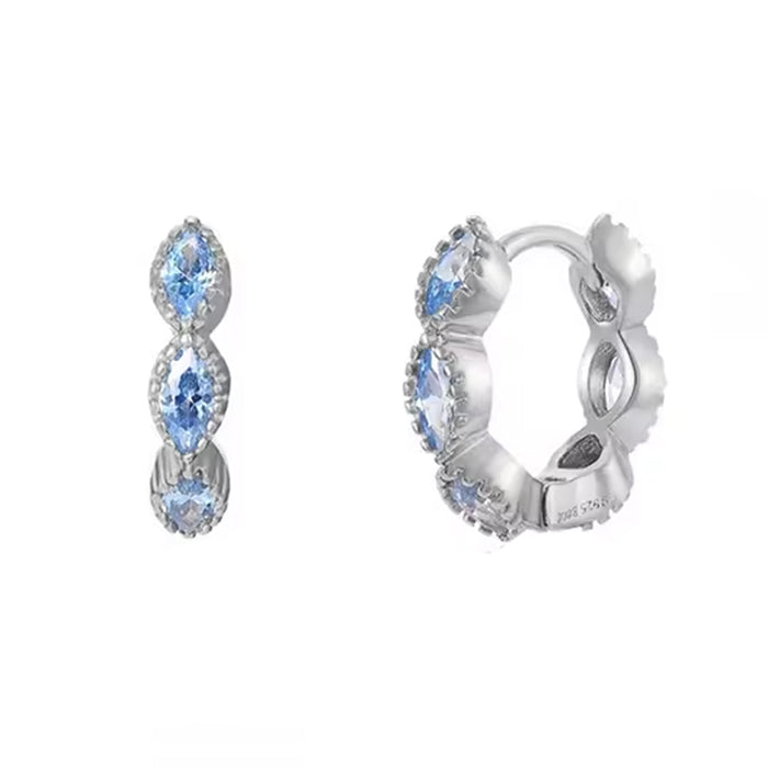 EARRINGS PRINCESS MOOD SILVER BLUE MOOD CRYSTAL EARRINGS
