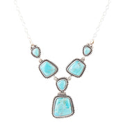 Earth and Sky Blue Turquoise Sterling Silver Necklace