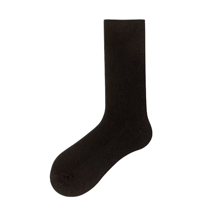 EARTH TONE RIBBED CREW SOCKS