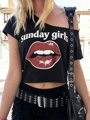 Custom Lettering Print Short Sleeve
